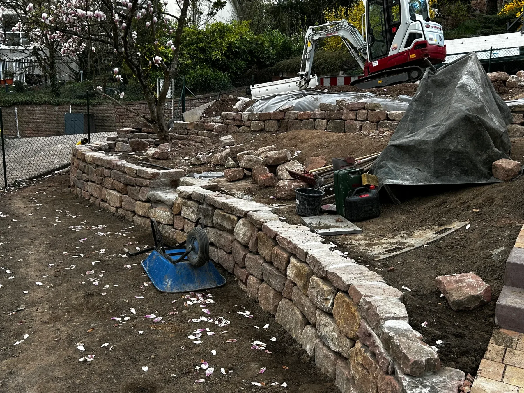 Trockenmauer aus Sandstein – Aufnahme 5