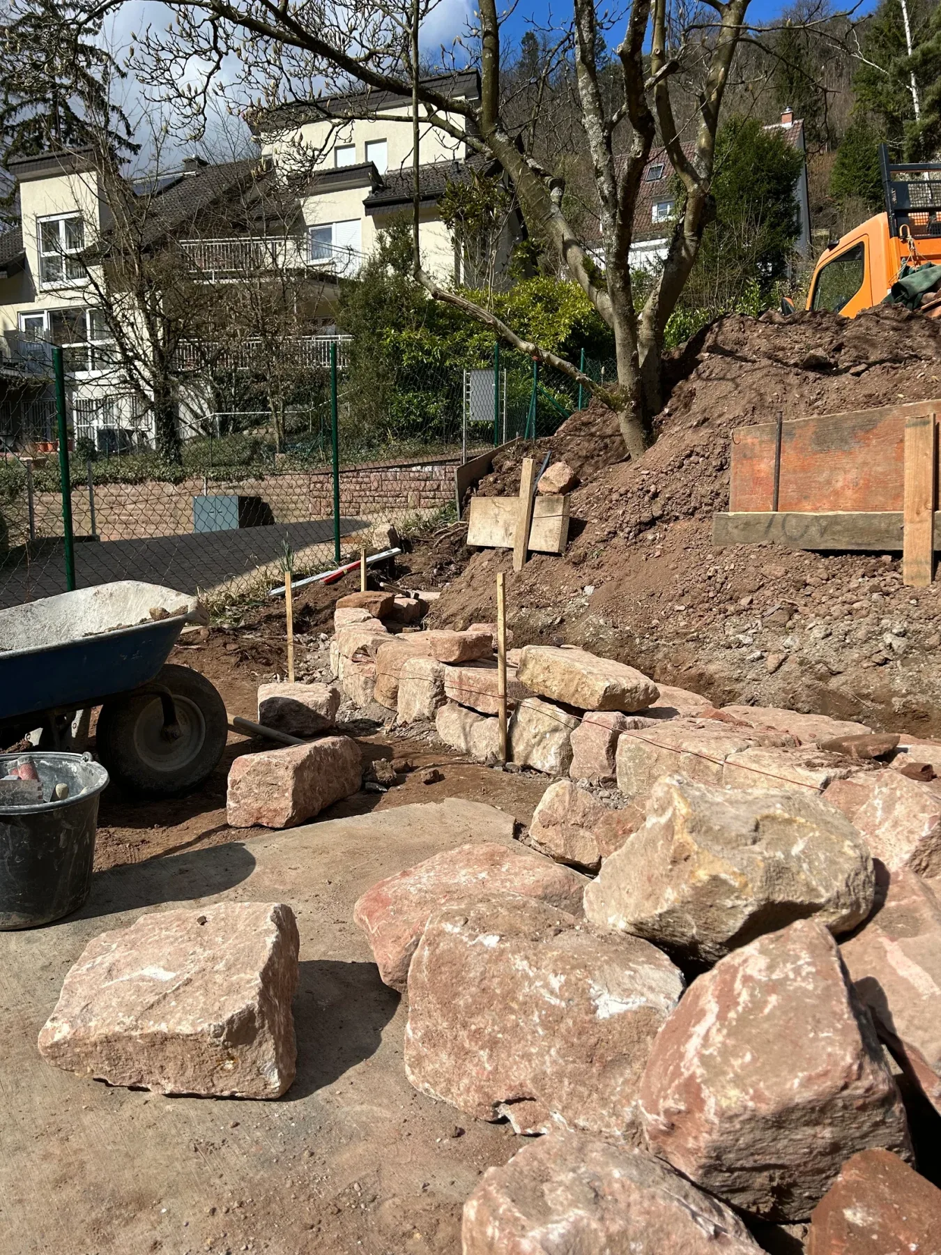 Trockenmauer aus Sandstein – Aufnahme 9