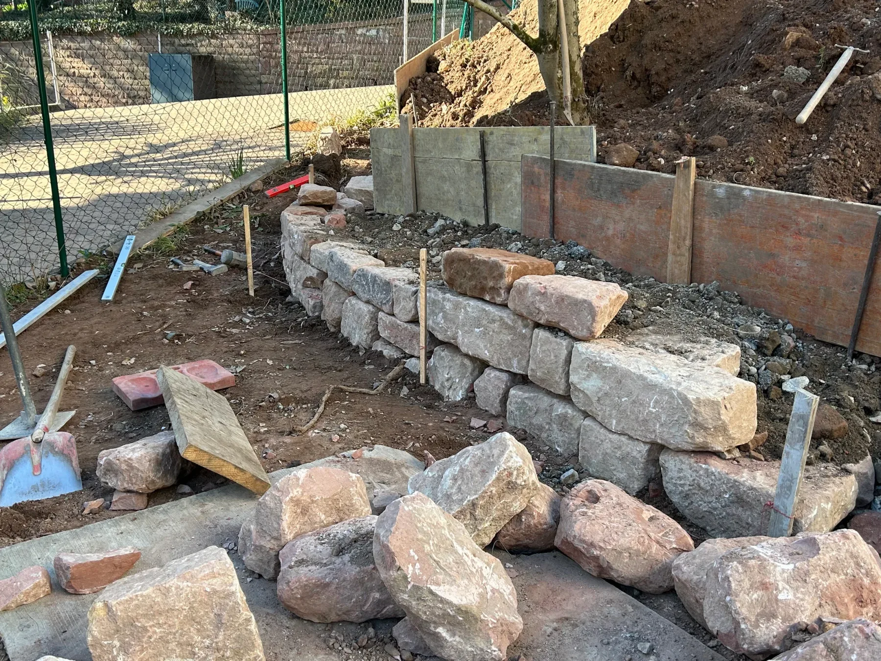 Trockenmauer aus Sandstein – Aufnahme 10