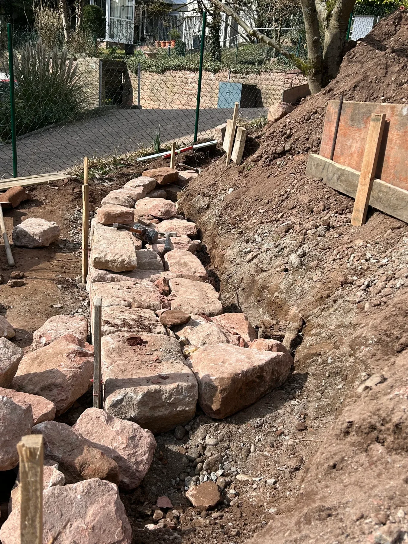 Trockenmauer aus Sandstein – Aufnahme 11
