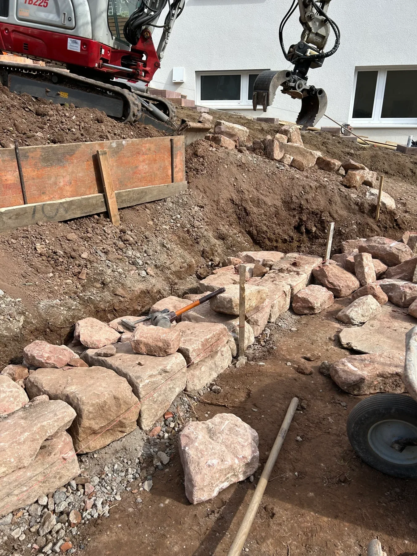 Trockenmauer aus Sandstein – Aufnahme 12